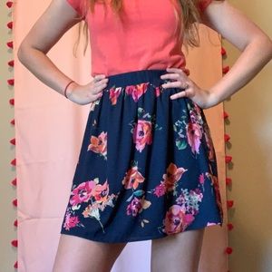 Floral mini skirt